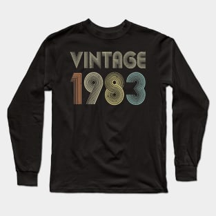 37th Birthday Gift Vintage 1983 Classic Men Women 37 Years Long Sleeve T-Shirt